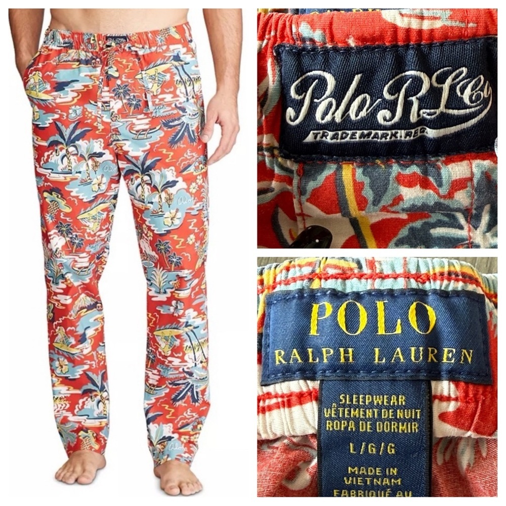 Polo Ralph Lauren Tropical Pajama Sleepwear PJ Pant Mens 25145